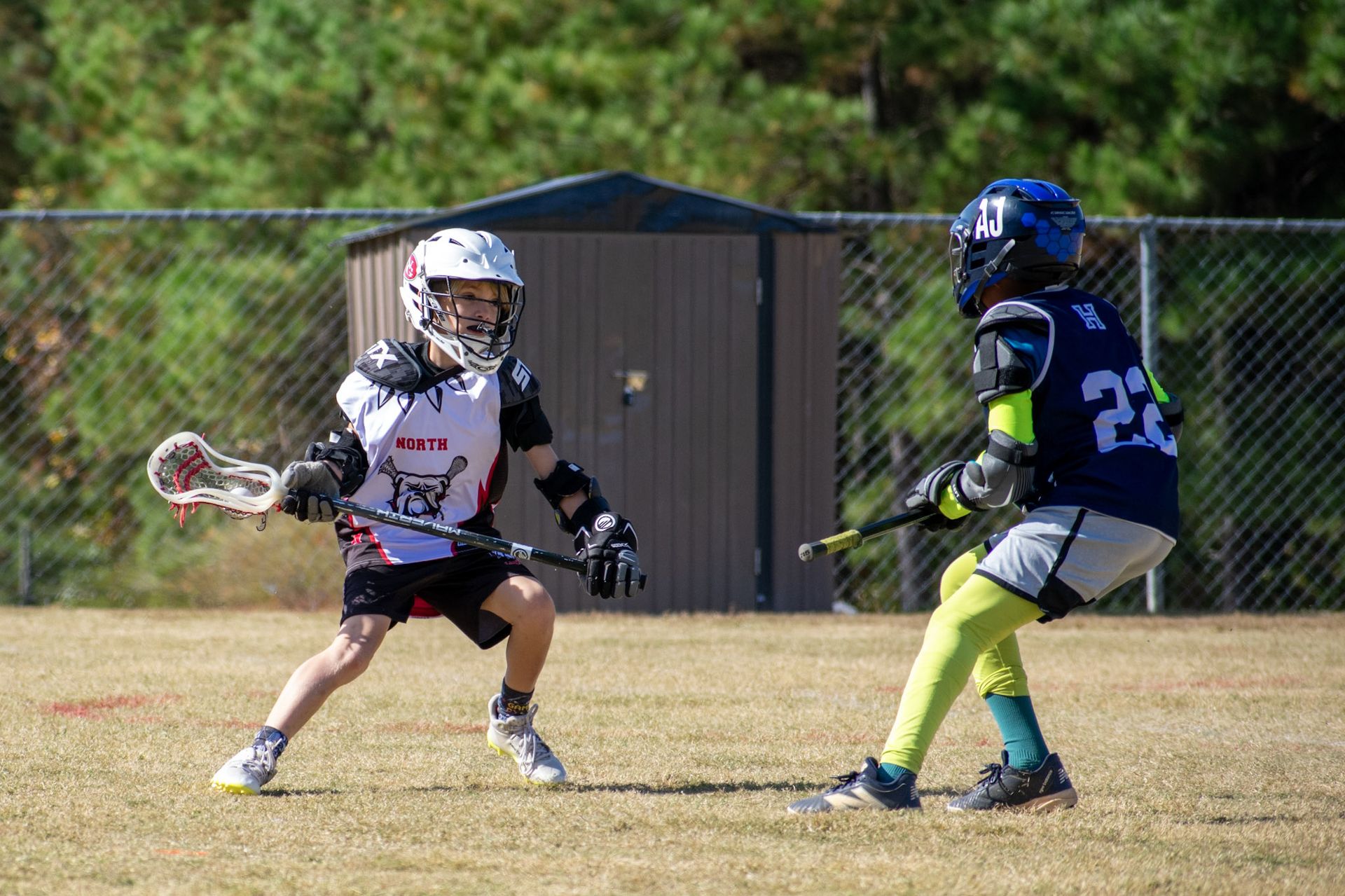 Lacrosse player in action