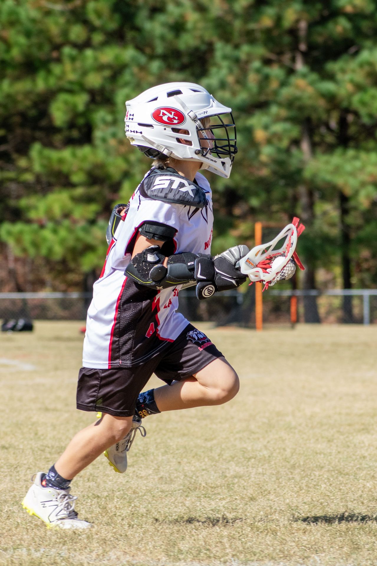 Lacrosse player in action