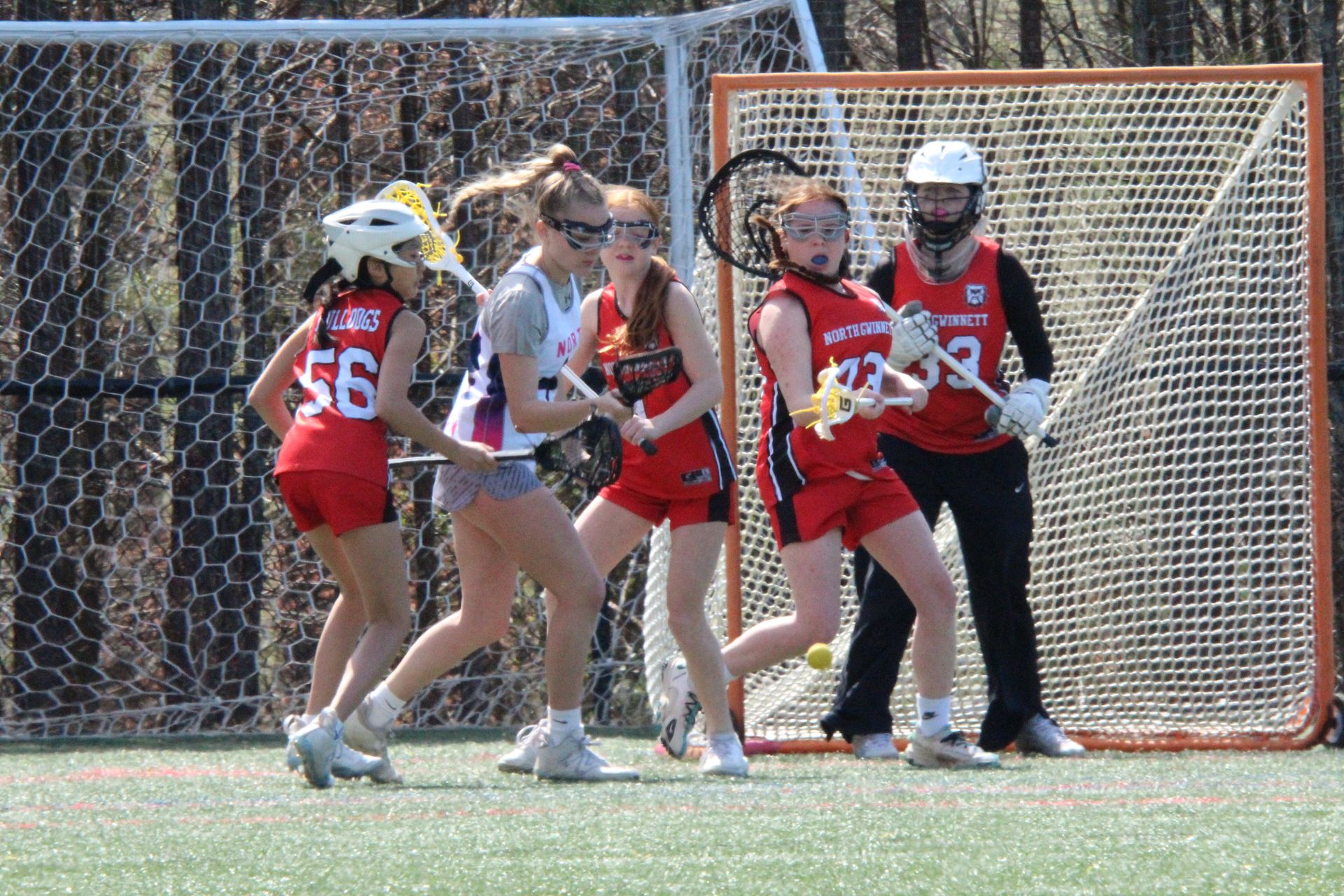 Young lacrosse players celebrating