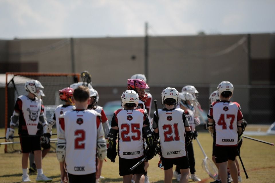 North Gwinnett lacrosse teammates gathering before play