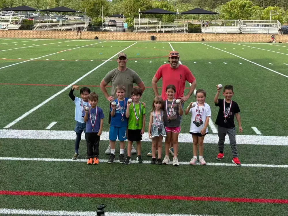 Children enjoying an NGLA free lacrosse clinic